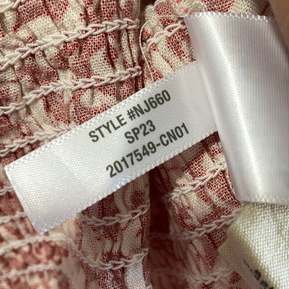 Madewell Anita Linen Puff Sleeves Floral Wrap Top Size Small - Picture 7 of 10